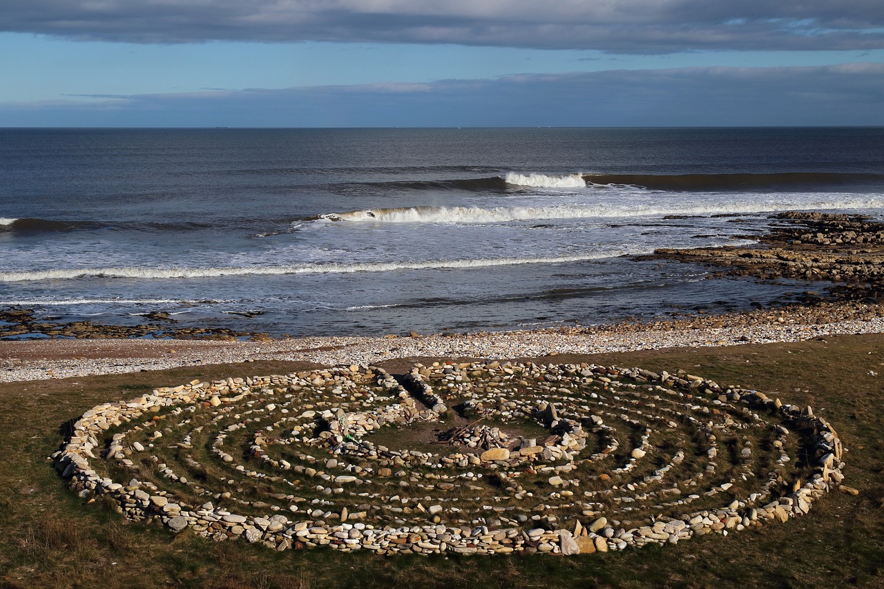 labyrinth, meditation, circle, contemplation, reality, accessible, england, whitburn, tyne and wear, stones, pebbles, labyrinth, labyrinth, labyrinth, labyrinth, labyrinth
